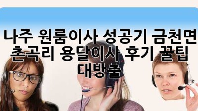 나주 원룸이사 성공기🍀 금천면 촌곡리 용달이사 후기 (꿀팁 대방출)